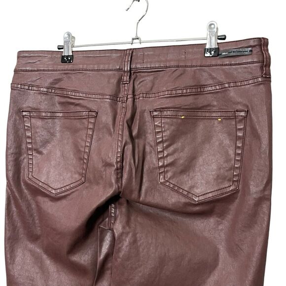 Pilcro and The Letterpress Script Coated Wine Jean Ankle Tie Women’s Size 32 - Picture 9 of 16